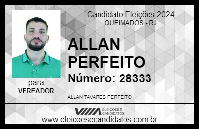 Candidato ALLAN PERFEITO 2024 - QUEIMADOS - Eleições