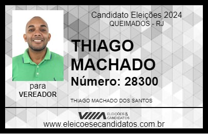 Candidato THIAGO MACHADO 2024 - QUEIMADOS - Eleições