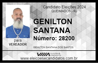 Candidato GENILTON SANTANA 2024 - QUEIMADOS - Eleições