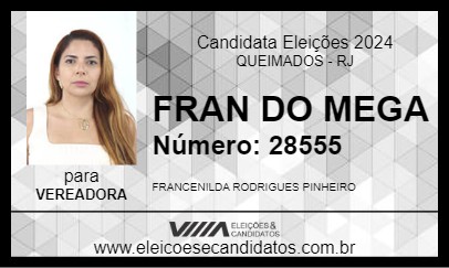 Candidato FRAN DO MEGA 2024 - QUEIMADOS - Eleições