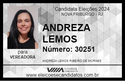 Candidato ANDREZA LEMOS 2024 - NOVA FRIBURGO - Eleições