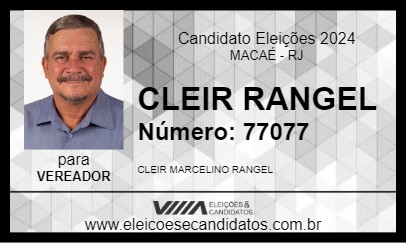 Candidato CLEIR RANGEL 2024 - MACAÉ - Eleições