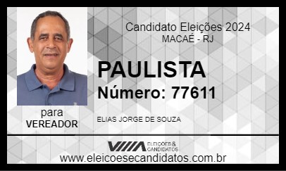 Candidato PAULISTA 2024 - MACAÉ - Eleições