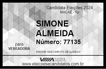 Candidato SIMONE ALMEIDA 2024 - MACAÉ - Eleições