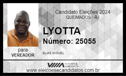 Candidato LYOTTA 2024 - QUEIMADOS - Eleições