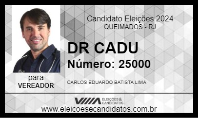 Candidato DR CADU 2024 - QUEIMADOS - Eleições