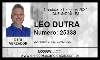 Candidato LEO DUTRA 2024 - QUEIMADOS - Eleições