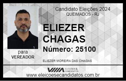 Candidato ELIEZER  CHAGAS 2024 - QUEIMADOS - Eleições