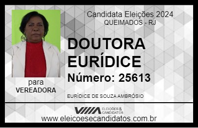 Candidato DOUTORA EURÍDICE 2024 - QUEIMADOS - Eleições