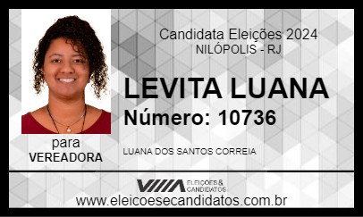 Candidato LEVITA LUANA 2024 - NILÓPOLIS - Eleições