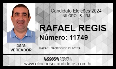 Candidato RAFAEL REGIS 2024 - NILÓPOLIS - Eleições