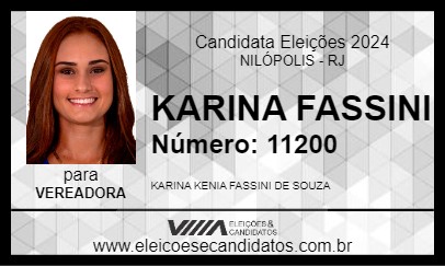 Candidato KARINA FASSINI 2024 - NILÓPOLIS - Eleições