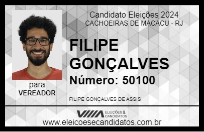 Candidato FILIPE GONÇALVES 2024 - CACHOEIRAS DE MACACU - Eleições