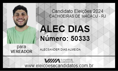 Candidato ALEC DIAS 2024 - CACHOEIRAS DE MACACU - Eleições