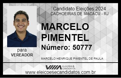 Candidato MARCELO PIMENTEL 2024 - CACHOEIRAS DE MACACU - Eleições