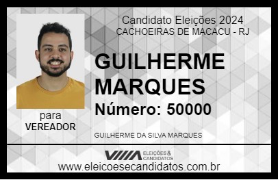 Candidato GUILHERME MARQUES 2024 - CACHOEIRAS DE MACACU - Eleições