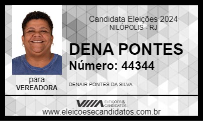 Candidato DENA PONTES 2024 - NILÓPOLIS - Eleições