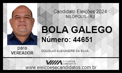 Candidato BOLA GALEGO 2024 - NILÓPOLIS - Eleições