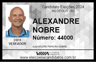 Candidato ALEXANDRE NOBRE 2024 - NILÓPOLIS - Eleições