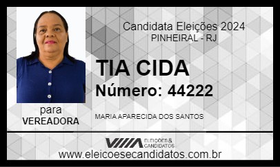 Candidato TIA CIDA 2024 - PINHEIRAL - Eleições