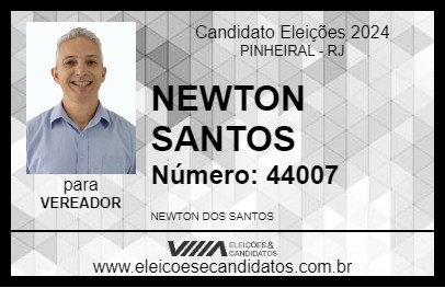 Candidato NEWTON SANTOS 2024 - PINHEIRAL - Eleições