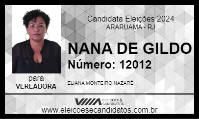 Candidato NANA DE GILDO 2024 - ARARUAMA - Eleições