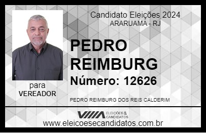 Candidato PEDRO REIMBURG 2024 - ARARUAMA - Eleições