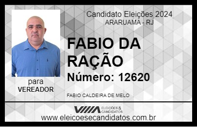 Candidato FABIO DA RAÇÃO 2024 - ARARUAMA - Eleições