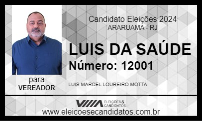 Candidato LUIS DA SAÚDE 2024 - ARARUAMA - Eleições