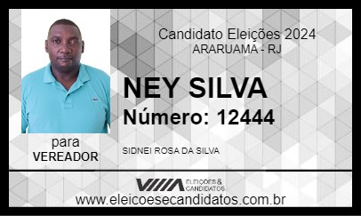 Candidato NEY SILVA 2024 - ARARUAMA - Eleições