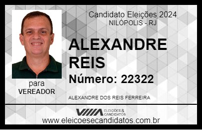 Candidato ALEXANDRE REIS 2024 - NILÓPOLIS - Eleições