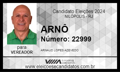 Candidato ARNÔ 2024 - NILÓPOLIS - Eleições