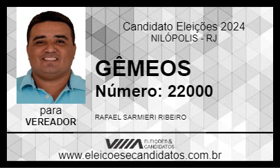 Candidato GÊMEOS 2024 - NILÓPOLIS - Eleições