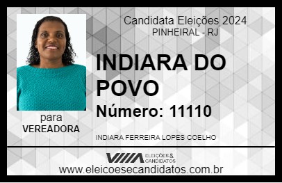 Candidato INDIARA DO POVO 2024 - PINHEIRAL - Eleições