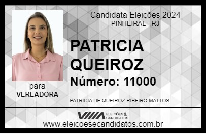 Candidato PATRICIA QUEIROZ 2024 - PINHEIRAL - Eleições