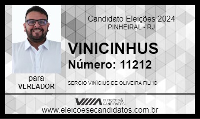 Candidato VINICINHUS 2024 - PINHEIRAL - Eleições