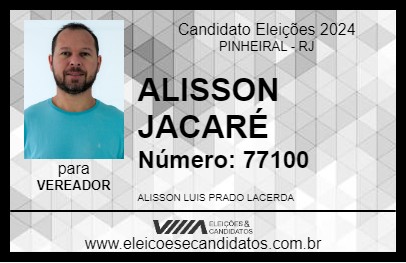 Candidato ALISSON JACARÉ 2024 - PINHEIRAL - Eleições