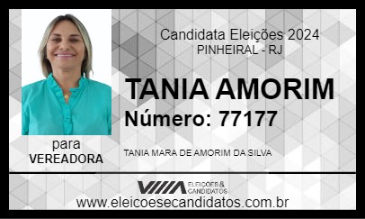 Candidato TANIA AMORIM 2024 - PINHEIRAL - Eleições