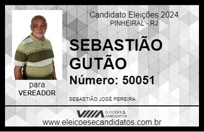 Candidato SEBASTIÃO GUTÃO 2024 - PINHEIRAL - Eleições