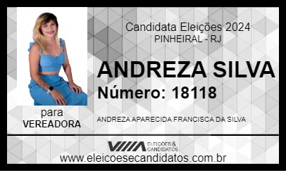 Candidato ANDREZA SILVA 2024 - PINHEIRAL - Eleições