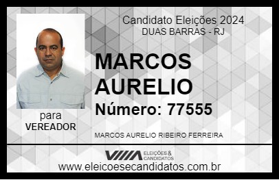 Candidato MARCOS AURELIO 2024 - DUAS BARRAS - Eleições