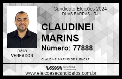 Candidato CLAUDINEI MARINS 2024 - DUAS BARRAS - Eleições