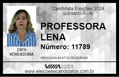 Candidato PROFESSORA LENA 2024 - QUEIMADOS - Eleições