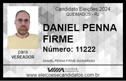 Candidato DANIEL PENNA FIRME 2024 - QUEIMADOS - Eleições