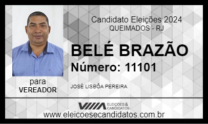 Candidato BELÉ BRAZÃO 2024 - QUEIMADOS - Eleições