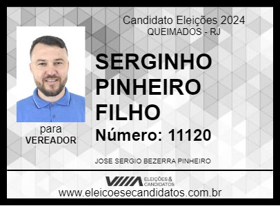 Candidato SERGINHO PINHEIRO FILHO 2024 - QUEIMADOS - Eleições