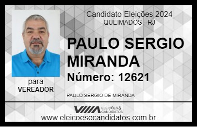 Candidato PAULO SERGIO MIRANDA 2024 - QUEIMADOS - Eleições