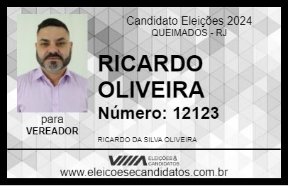 Candidato RICARDO OLIVEIRA 2024 - QUEIMADOS - Eleições