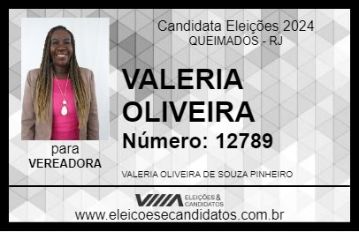 Candidato VALERIA OLIVEIRA 2024 - QUEIMADOS - Eleições