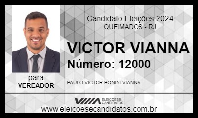 Candidato VICTOR VIANNA 2024 - QUEIMADOS - Eleições